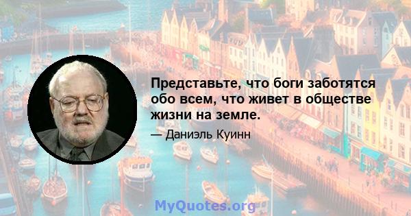 Представьте, что боги заботятся обо всем, что живет в обществе жизни на земле.