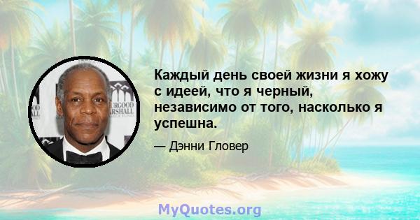 Каждый день своей жизни я хожу с идеей, что я черный, независимо от того, насколько я успешна.