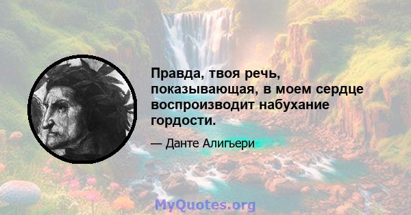 Правда, твоя речь, показывающая, в моем сердце воспроизводит набухание гордости.