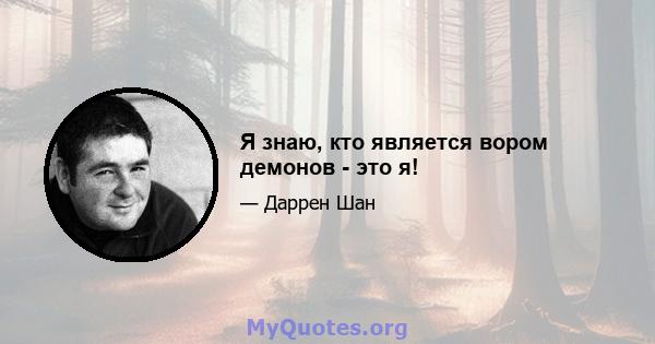 Я знаю, кто является вором демонов - это я!