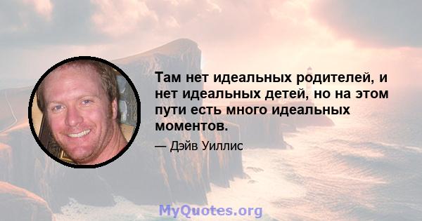 Там нет идеальных родителей, и нет идеальных детей, но на этом пути есть много идеальных моментов.