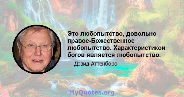 Это любопытство, довольно правое-Божественное любопытство. Характеристикой богов является любопытство.