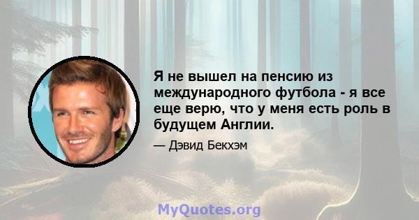 Я не вышел на пенсию из международного футбола - я все еще верю, что у меня есть роль в будущем Англии.