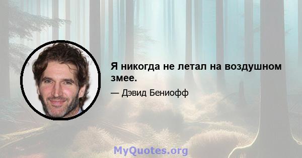 Я никогда не летал на воздушном змее.