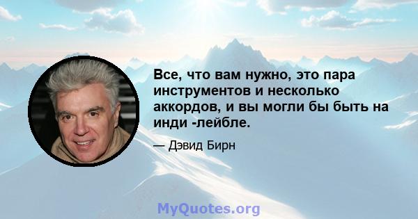 Все, что вам нужно, это пара инструментов и несколько аккордов, и вы могли бы быть на инди -лейбле.