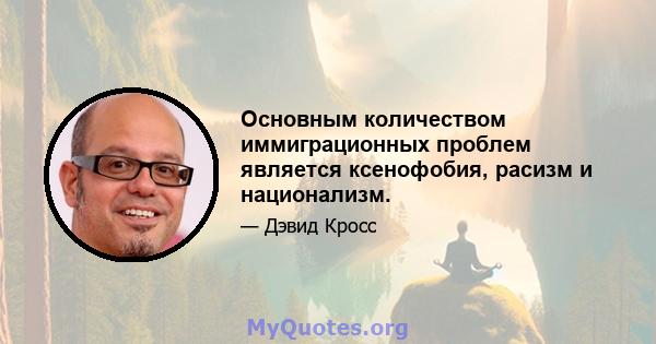 Основным количеством иммиграционных проблем является ксенофобия, расизм и национализм.