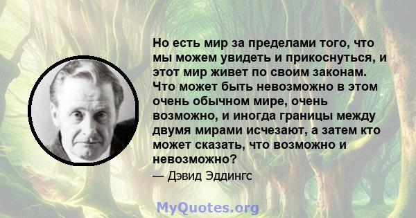 Но есть мир за пределами того, что мы можем увидеть и прикоснуться, и этот мир живет по своим законам. Что может быть невозможно в этом очень обычном мире, очень возможно, и иногда границы между двумя мирами исчезают, а 