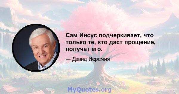 Сам Иисус подчеркивает, что только те, кто даст прощение, получат его.