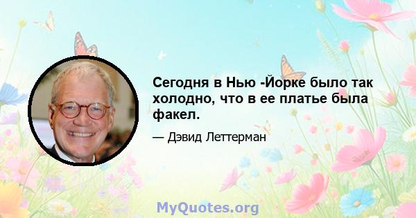 Сегодня в Нью -Йорке было так холодно, что в ее платье была факел.