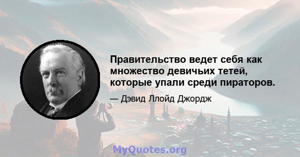 Правительство ведет себя как множество девичьих тетей, которые упали среди пираторов.