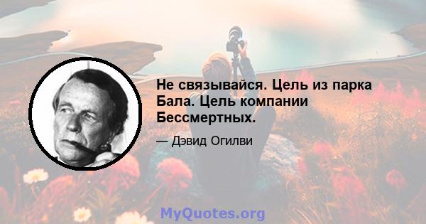 Не связывайся. Цель из парка Бала. Цель компании Бессмертных.