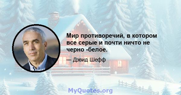 Мир противоречий, в котором все серые и почти ничто не черно -белое.