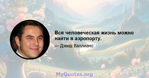 Вся человеческая жизнь можно найти в аэропорту.