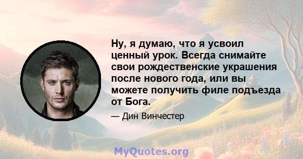 Ну, я думаю, что я усвоил ценный урок. Всегда снимайте свои рождественские украшения после нового года, или вы можете получить филе подъезда от Бога.