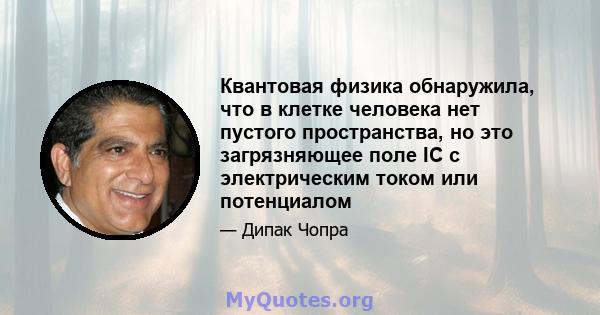 Квантовая физика обнаружила, что в клетке человека нет пустого пространства, но это загрязняющее поле IC с электрическим током или потенциалом