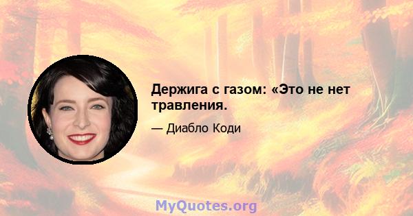 Держига с газом: «Это не нет травления.