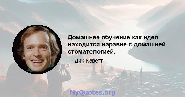 Домашнее обучение как идея находится наравне с домашней стоматологией.