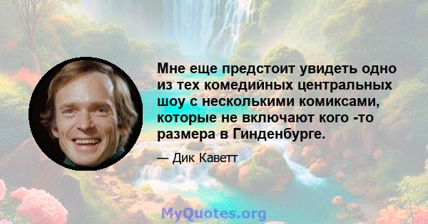 Мне еще предстоит увидеть одно из тех комедийных центральных шоу с несколькими комиксами, которые не включают кого -то размера в Гинденбурге.