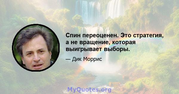 Спин переоценен. Это стратегия, а не вращение, которая выигрывает выборы.