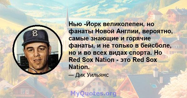 Нью -Йорк великолепен, но фанаты Новой Англии, вероятно, самые знающие и горячие фанаты, и не только в бейсболе, но и во всех видах спорта. Но Red Sox Nation - это Red Sox Nation.