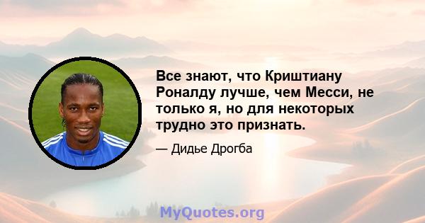 Все знают, что Криштиану Роналду лучше, чем Месси, не только я, но для некоторых трудно это признать.