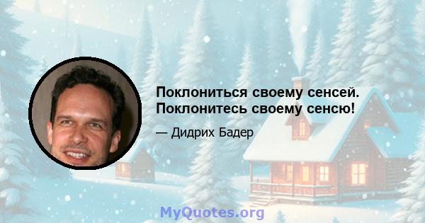 Поклониться своему сенсей. Поклонитесь своему сенсю!