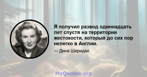 Я получил развод одиннадцать лет спустя на территории жестокости, который до сих пор нелегко в Англии.