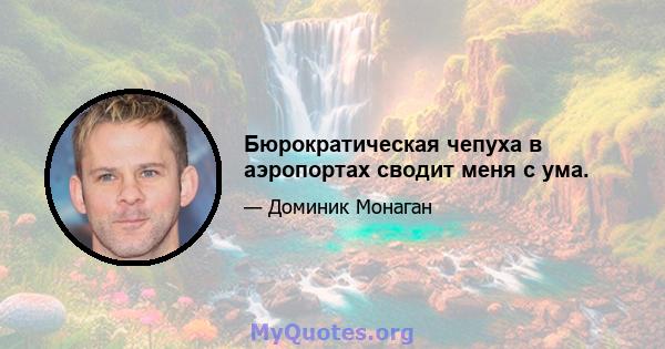 Бюрократическая чепуха в аэропортах сводит меня с ума.