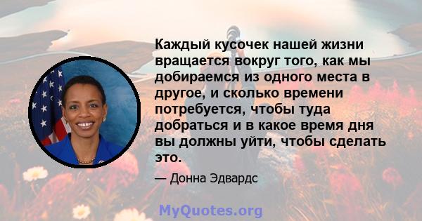 Каждый кусочек нашей жизни вращается вокруг того, как мы добираемся из одного места в другое, и сколько времени потребуется, чтобы туда добраться и в какое время дня вы должны уйти, чтобы сделать это.