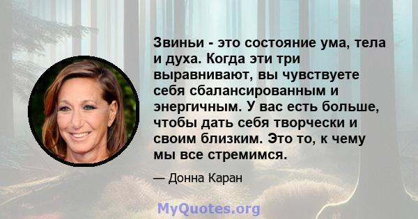 Звиньи - это состояние ума, тела и духа. Когда эти три выравнивают, вы чувствуете себя сбалансированным и энергичным. У вас есть больше, чтобы дать себя творчески и своим близким. Это то, к чему мы все стремимся.