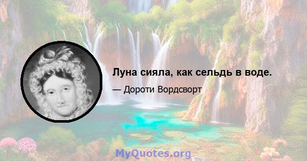 Луна сияла, как сельдь в воде.