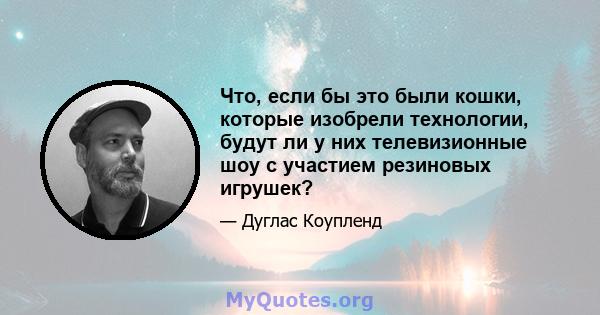 Что, если бы это были кошки, которые изобрели технологии, будут ли у них телевизионные шоу с участием резиновых игрушек?