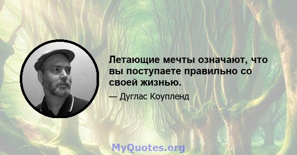 Летающие мечты означают, что вы поступаете правильно со своей жизнью.