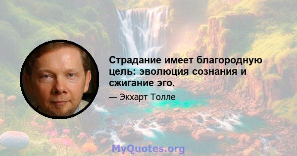 Страдание имеет благородную цель: эволюция сознания и сжигание эго.