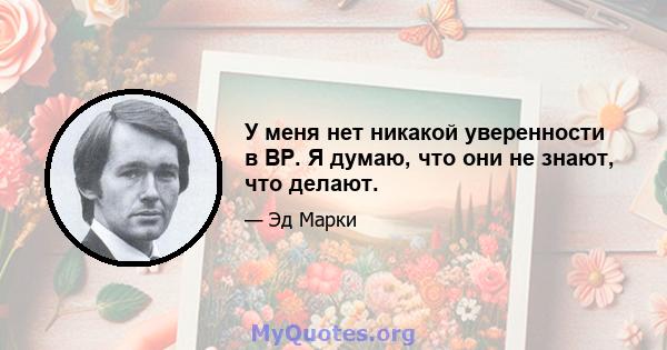 У меня нет никакой уверенности в BP. Я думаю, что они не знают, что делают.