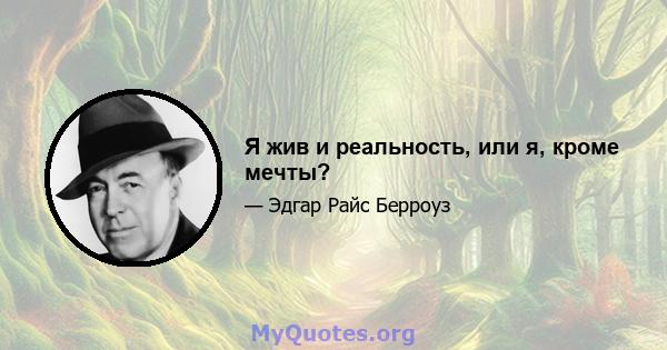 Я жив и реальность, или я, кроме мечты?