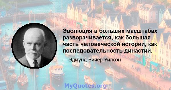 Эволюция в больших масштабах разворачивается, как большая часть человеческой истории, как последовательность династий.