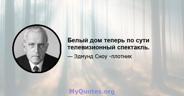 Белый дом теперь по сути телевизионный спектакль.