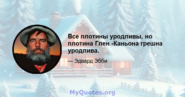 Все плотины уродливы, но плотина Глен -Каньона грешна уродлива.