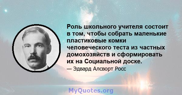 Роль школьного учителя состоит в том, чтобы собрать маленькие пластиковые комки человеческого теста из частных домохозяйств и сформировать их на Социальной доске.