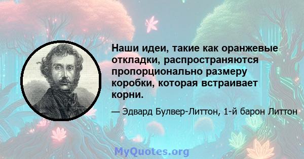 Наши идеи, такие как оранжевые откладки, распространяются пропорционально размеру коробки, которая встраивает корни.