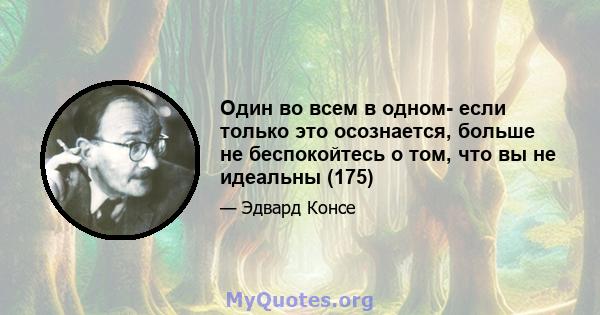 Один во всем в одном- если только это осознается, больше не беспокойтесь о том, что вы не идеальны (175)