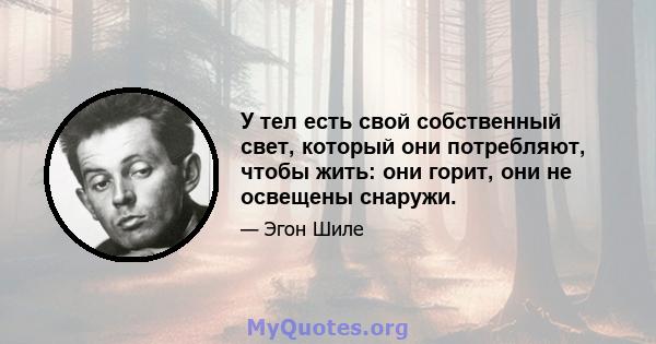 У тел есть свой собственный свет, который они потребляют, чтобы жить: они горит, они не освещены снаружи.