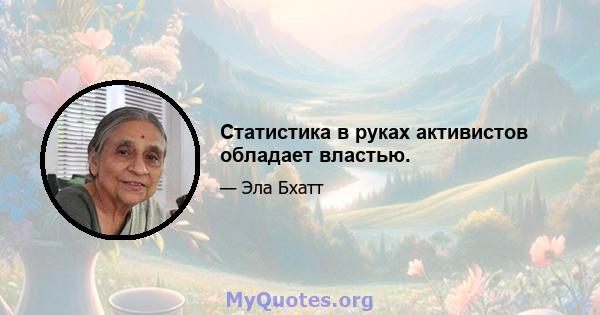 Статистика в руках активистов обладает властью.