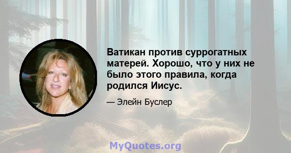 Ватикан против суррогатных матерей. Хорошо, что у них не было этого правила, когда родился Иисус.