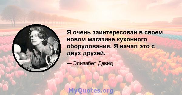 Я очень заинтересован в своем новом магазине кухонного оборудования. Я начал это с двух друзей.