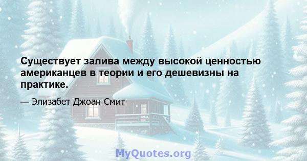 Существует залива между высокой ценностью американцев в теории и его дешевизны на практике.