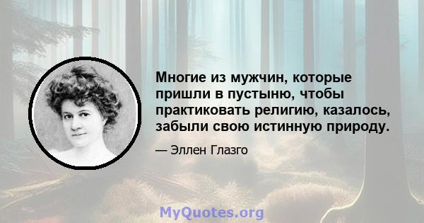 Многие из мужчин, которые пришли в пустыню, чтобы практиковать религию, казалось, забыли свою истинную природу.