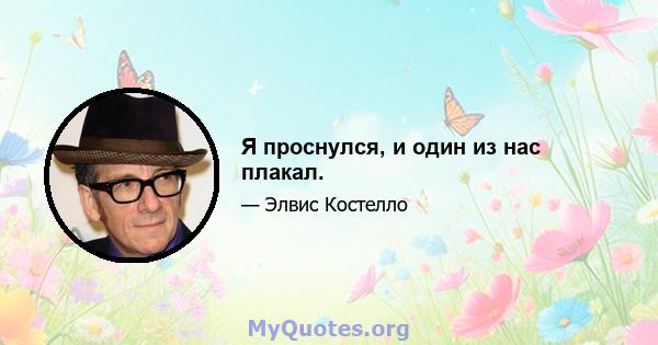 Я проснулся, и один из нас плакал.