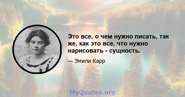 Это все, о чем нужно писать, так же, как это все, что нужно нарисовать - сущность.